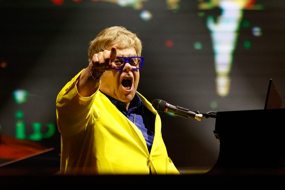RIO DE JANEIRO, RJ, 07.09.2026-ROCK IN R IO-ELTON JOHN: Show do Elton John no palco mundo no quarto dia do Rock In Rio no Parque Olímpico nesta segunda-feira (07/09). (Foto: Rudy Trindade/Themapress/Folhapress)